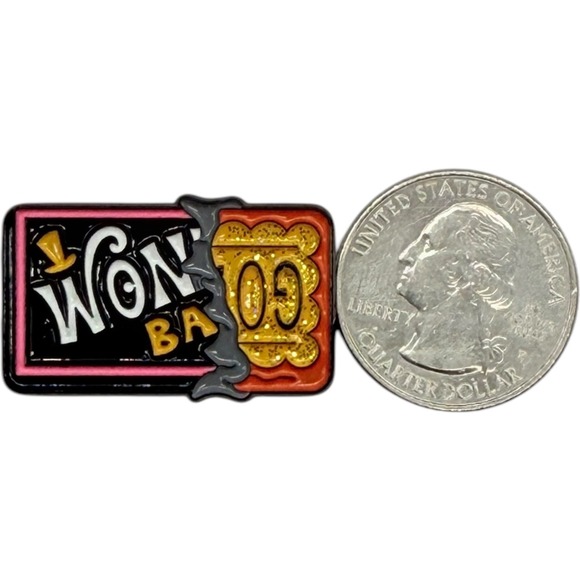 Willy Wonka Golden Ticket‎ Pin Collectible Enamel Lapel Pin Badge - Picture 4 of 4